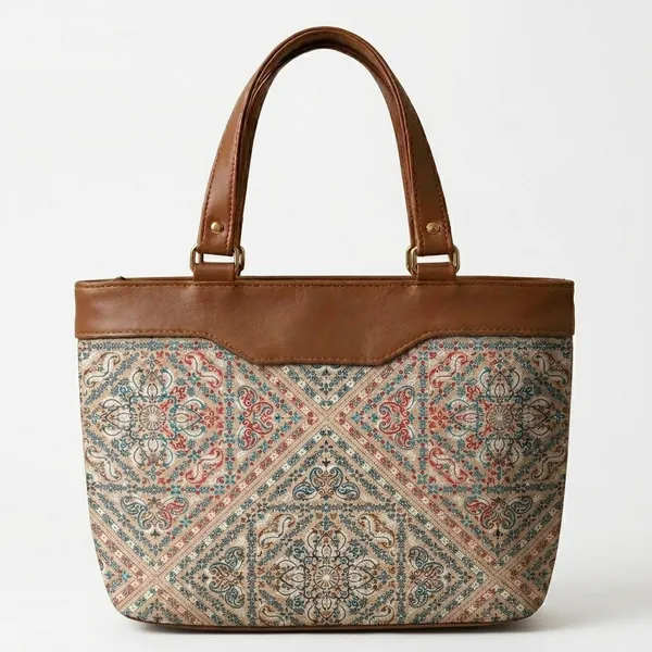 Brown_Printed_Fabric_Tote_Bag_For_Women