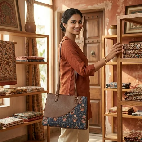 Brown_Synthetic_Leather_Printed_Tote_Bag_For_Women