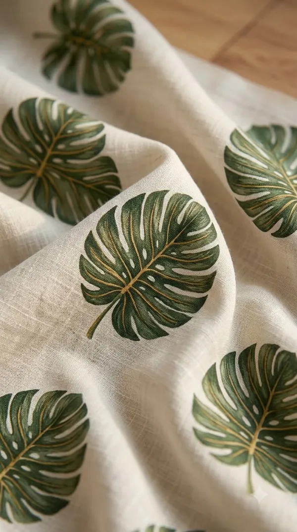 White_Cotton_Leaf_Print_Saree_For_Women