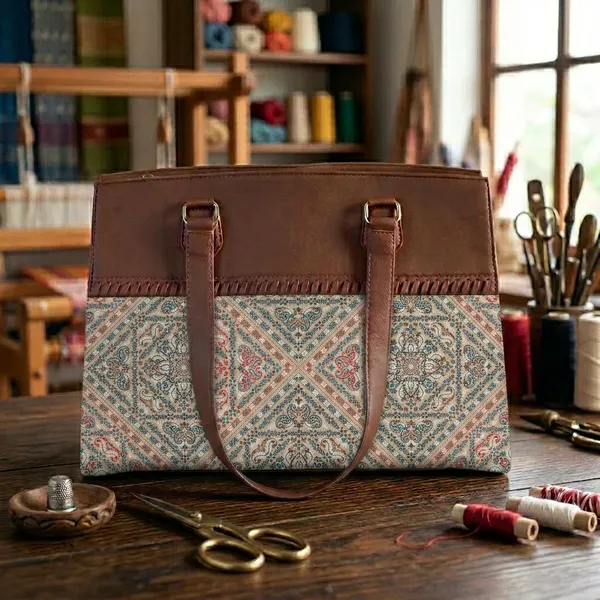 Brown_Fabric_Printed_Tote_Bag_For_Women