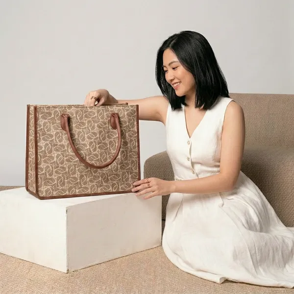 Brown_Fabric_Patterned_Tote_Bag_For_Women