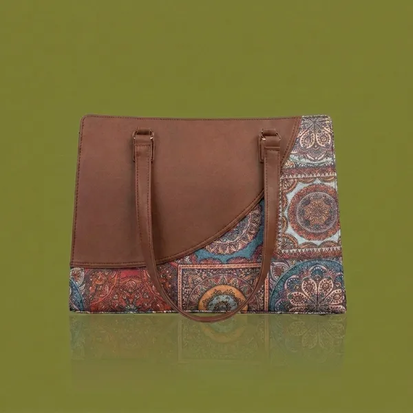Brown_Leatherette_Printed_Tote_Bag_For_Women