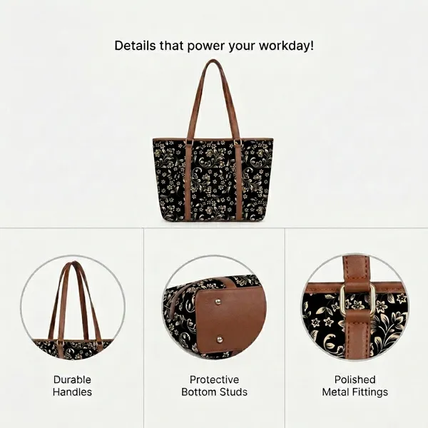 Black_Floral_Print_Tote_Bag_For_Women