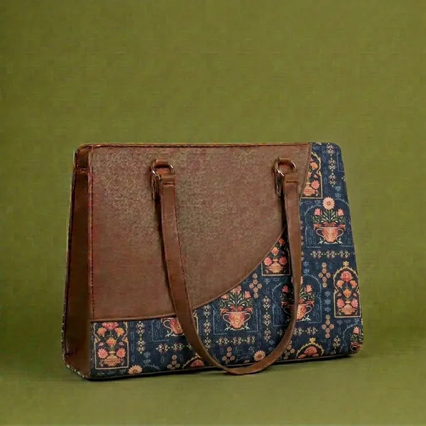 Brown_Synthetic_Leather_Printed_Tote_Bag_For_Women