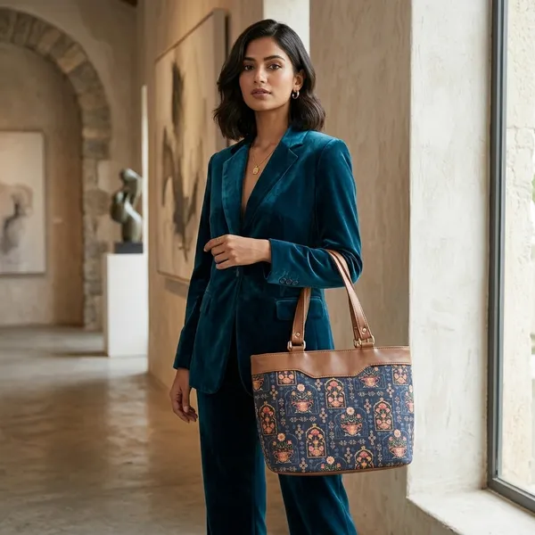 Blue_Printed_Fabric_Tote_Bag_For_Women