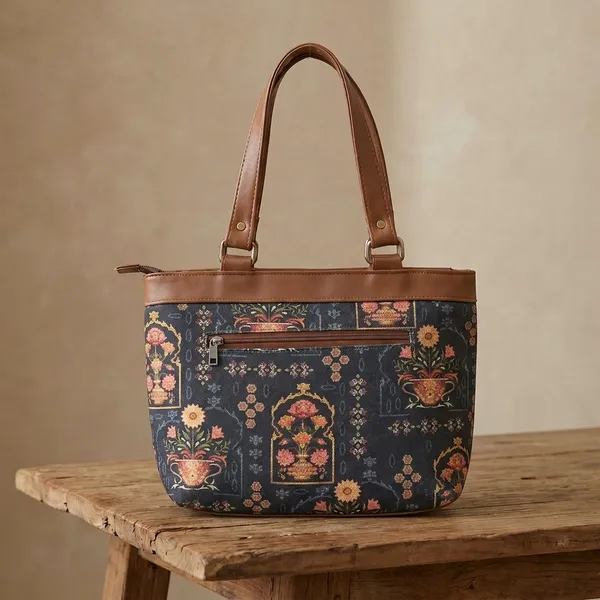 Blue_Printed_Fabric_Tote_Bag_For_Women