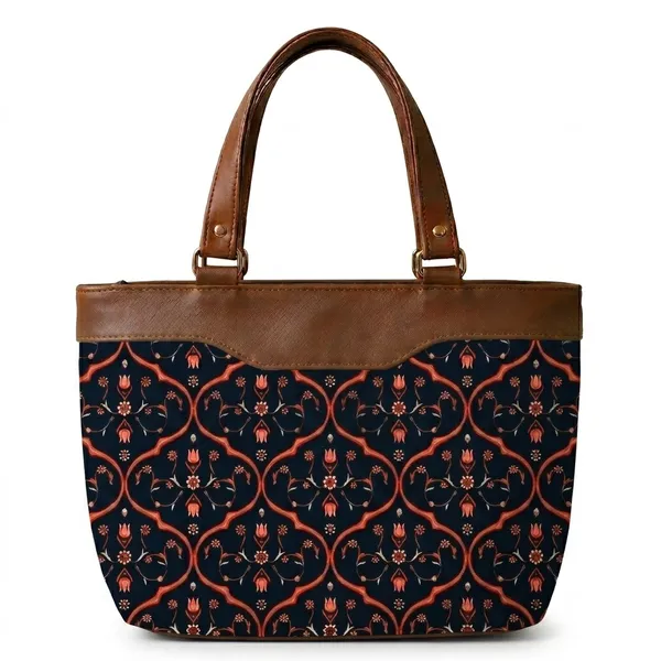 Brown_Printed_Fabric_Tote_Bag_For_Women