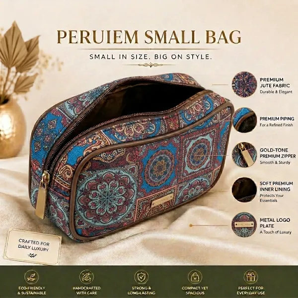 Multicolor_Printed_Zippered_Cosmetic_Pouch_For_Women