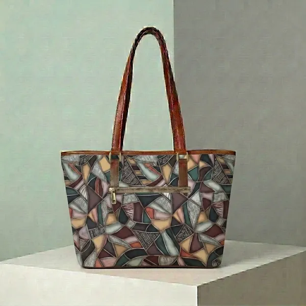 Multicolor_Geometric_Print_Tote_Bag_For_Women