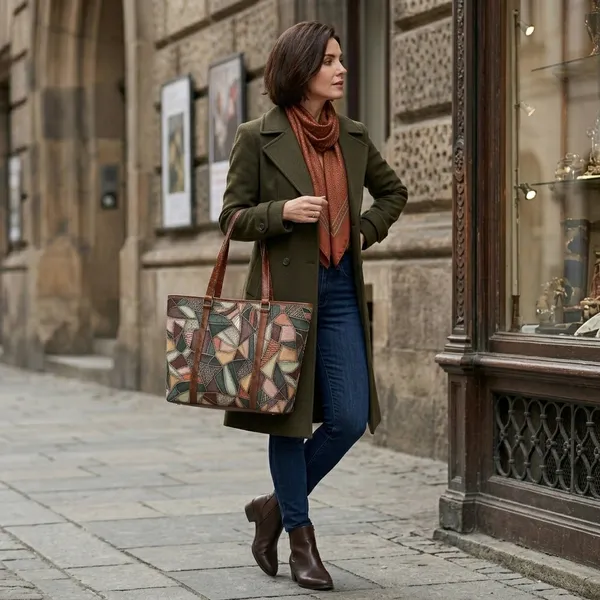 Multicolor_Geometric_Print_Tote_Bag_For_Women