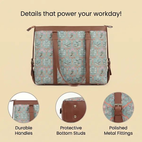Blue_Fabric_Floral_Print_Tote_Bag_For_Women