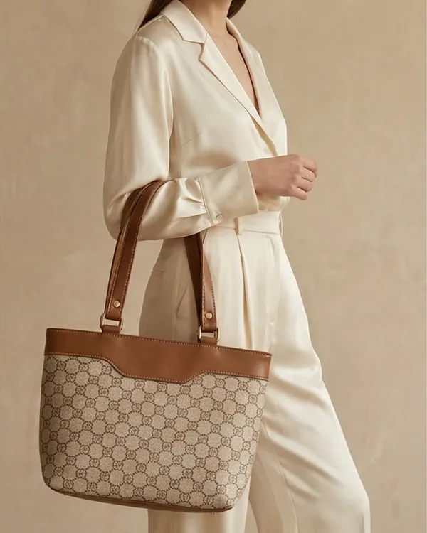 Beige_Fabric_Patterned_Tote_Bag_For_Women