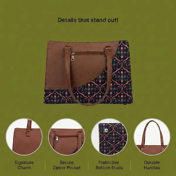 Brown_Synthetic_Leather_Printed_Tote_Bag_For_Women