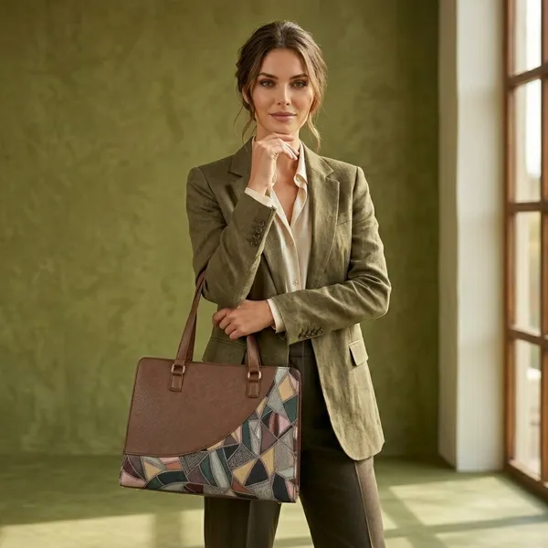 Brown_Printed_Tote_Handbag_For_Women