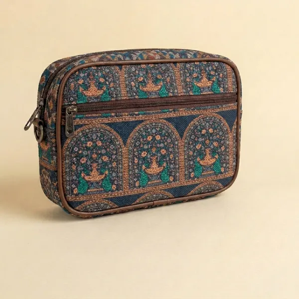 Multicolour_Fabric_Printed_Cosmetic_Pouch_For_Women