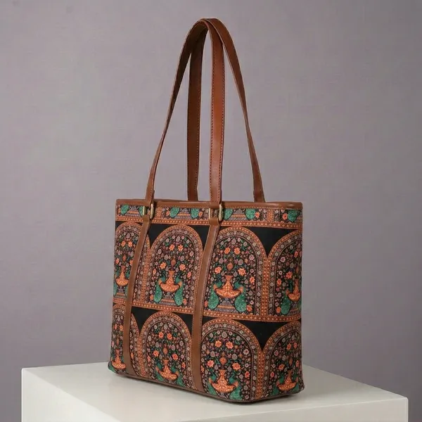 Brown_Printed_Tote_Bag_For_Women