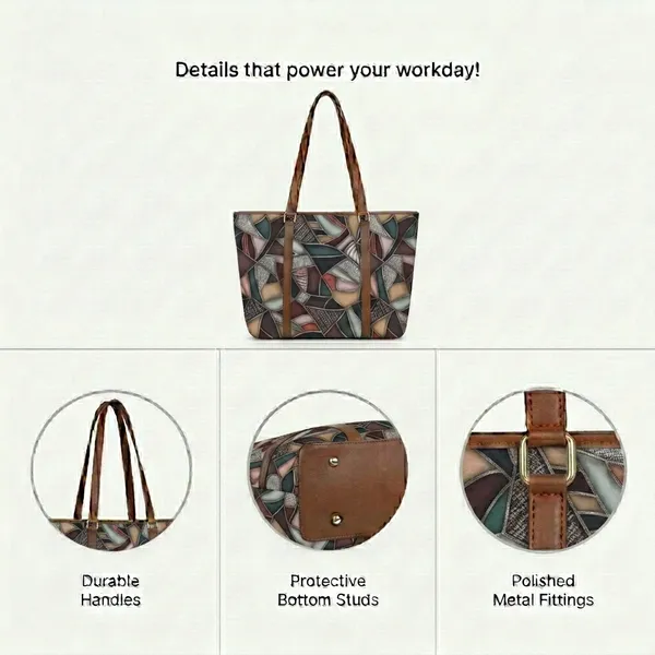 Multicolor_Geometric_Print_Tote_Bag_For_Women
