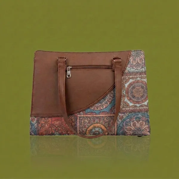 Brown_Leatherette_Printed_Tote_Bag_For_Women