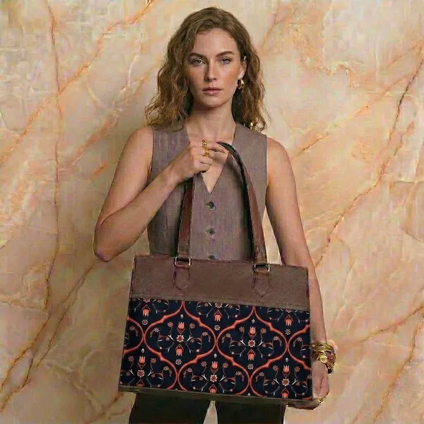Brown_Printed_Tote_Bag_For_Women