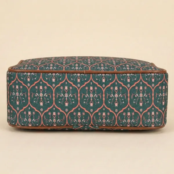 Teal_Jute_Printed_Cosmetic_Pouch_For_Women