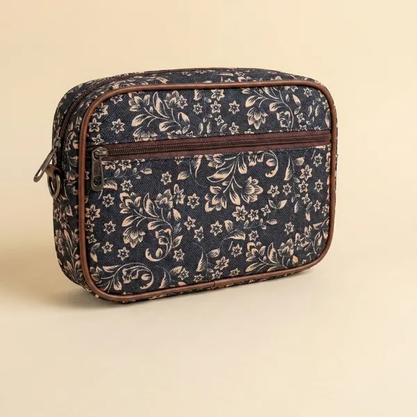 Black_Jute_Floral_Print_Cosmetic_Bag_For_Women