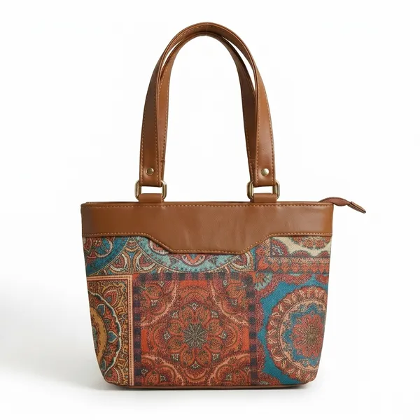 Brown_Printed_Fabric_Tote_Bag_For_Women