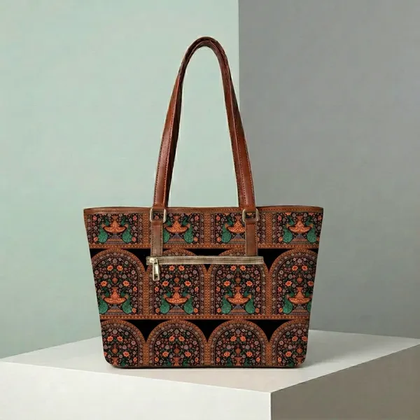 Brown_Printed_Tote_Bag_For_Women