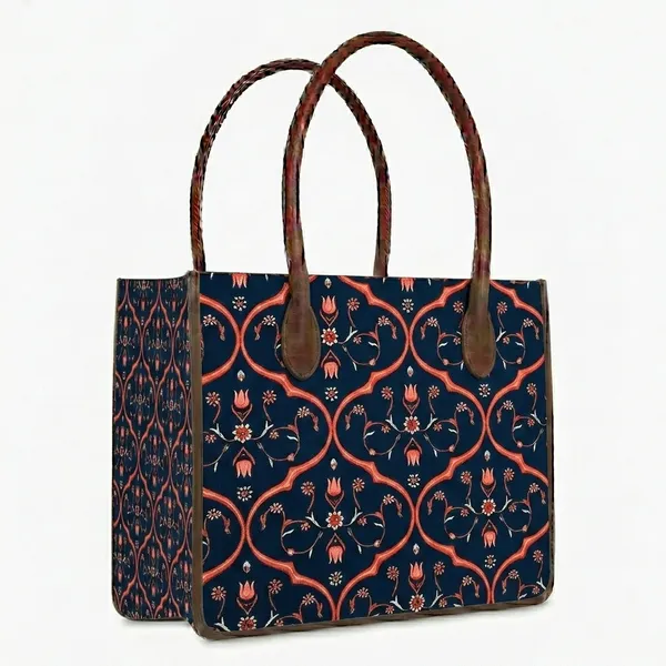 Navy_Blue_Printed_Tote_Bag_For_Women