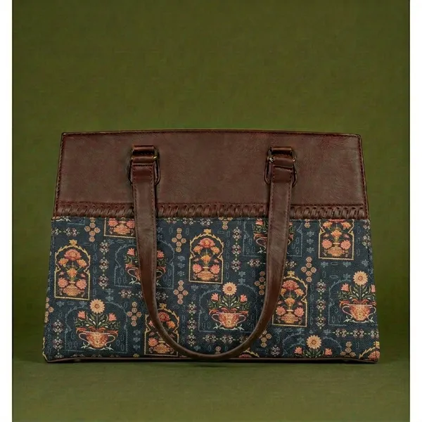 Brown_Fabric_Printed_Tote_Bag_For_Women