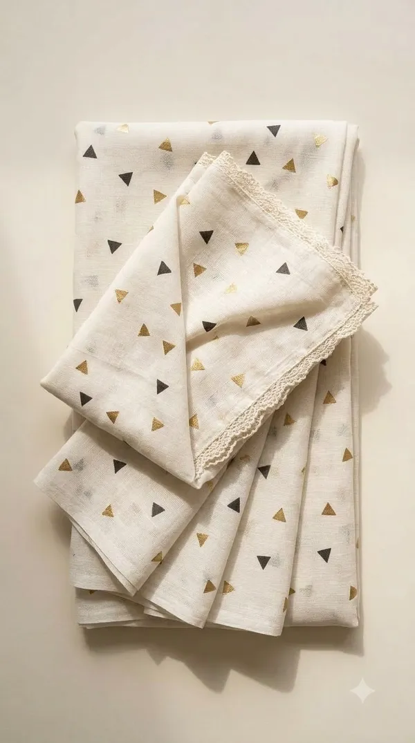 White_Cotton_Geometric_Print_Saree_For_Women