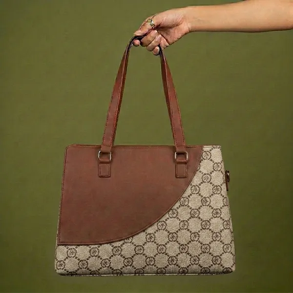 Brown_Patterned_Tote_Bag_For_Women