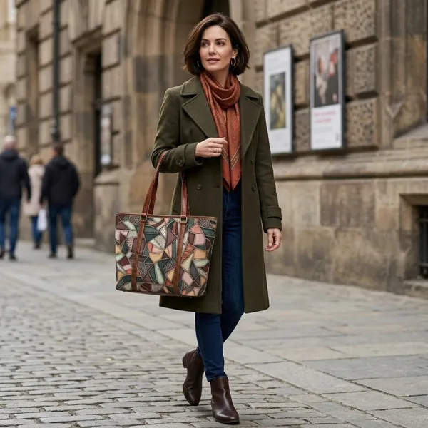 Multicolor_Geometric_Print_Tote_Bag_For_Women
