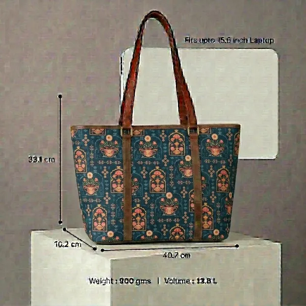 Blue_Printed_Tote_Bag_For_Women