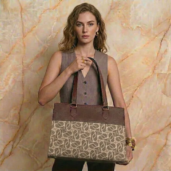 Brown_Patterned_Tote_Bag_For_Women