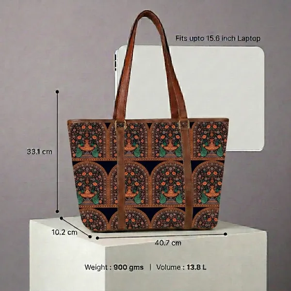 Brown_Printed_Tote_Bag_For_Women