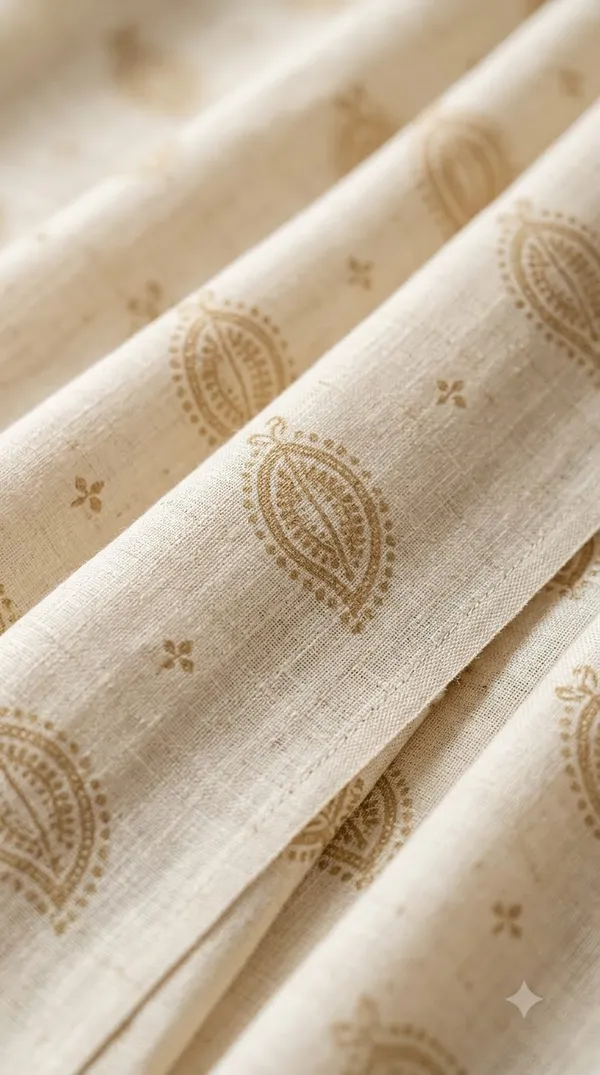 Cream_Paisley_Print_Saree_For_Women