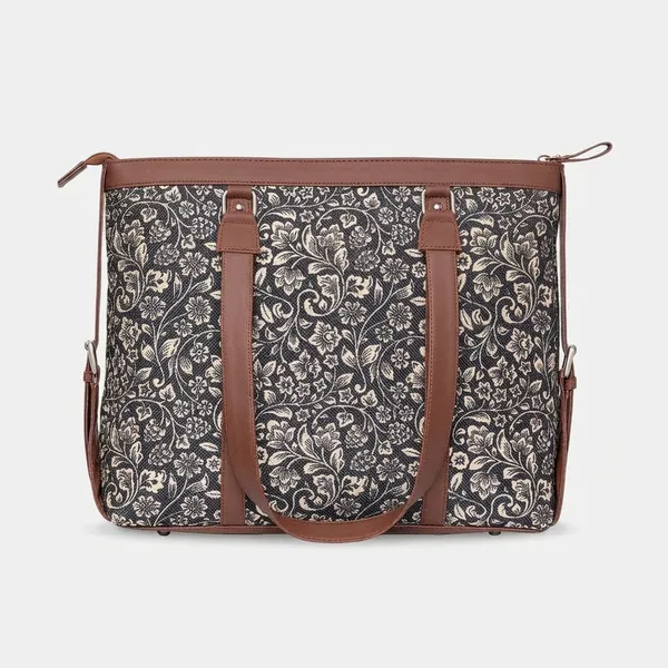 Black_Floral_Print_Tote_Bag_For_Women