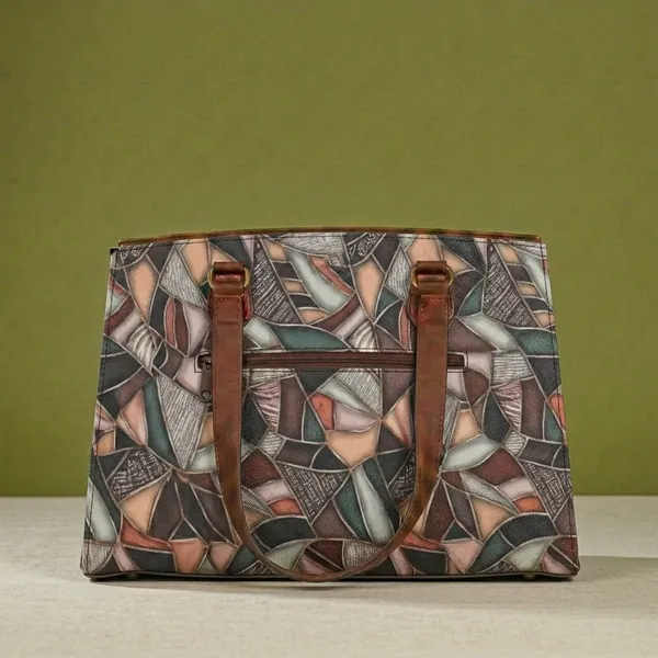 Brown_Geometric_Tote_Bag_For_Women