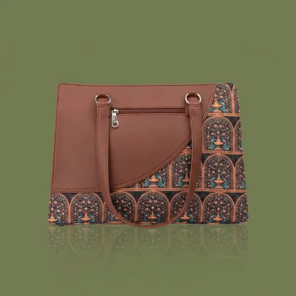 Brown_Faux_Leather_Printed_Tote_Bag_For_Women