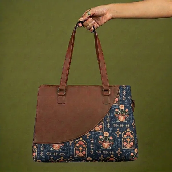 Brown_Synthetic_Leather_Printed_Tote_Bag_For_Women