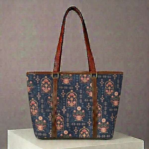 Blue_Printed_Tote_Bag_For_Women