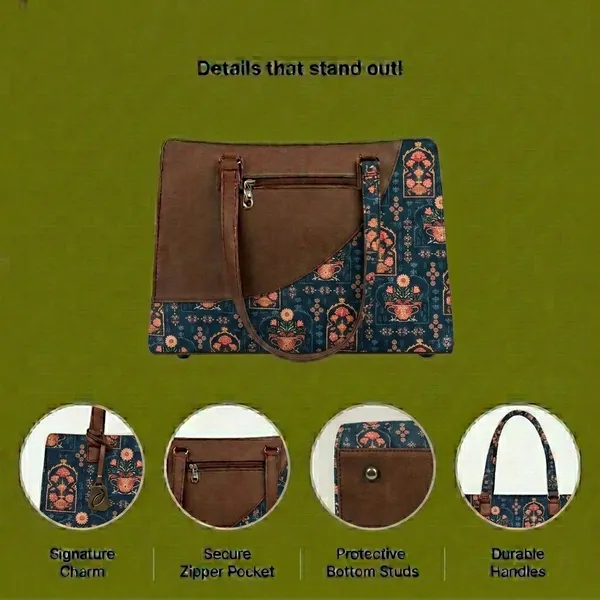 Brown_Synthetic_Leather_Printed_Tote_Bag_For_Women