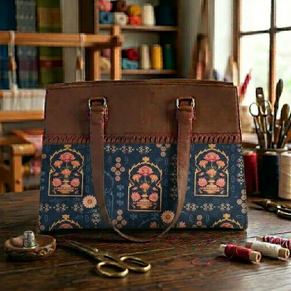 Brown_Fabric_Printed_Tote_Bag_For_Women