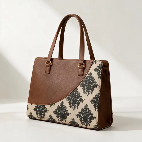 Brown_Printed_Tote_Bag_For_Women