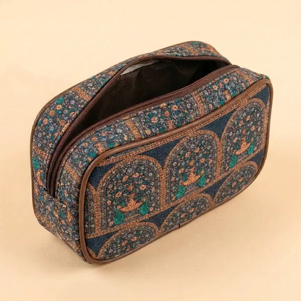 Multicolour_Fabric_Printed_Cosmetic_Pouch_For_Women