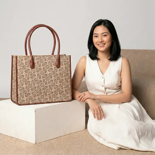 Brown_Fabric_Patterned_Tote_Bag_For_Women