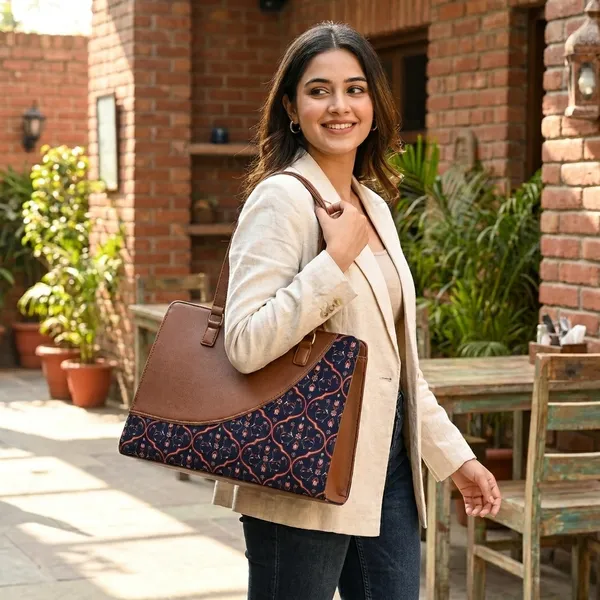 Brown_Synthetic_Leather_Printed_Tote_Bag_For_Women