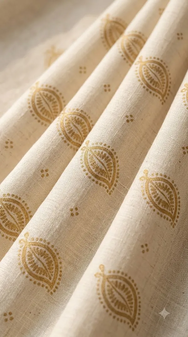 Cream_Paisley_Print_Saree_For_Women