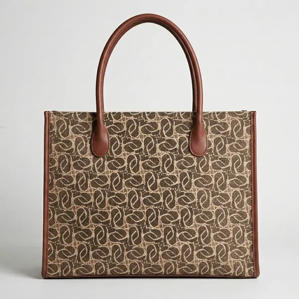 Brown_Fabric_Patterned_Tote_Bag_For_Women