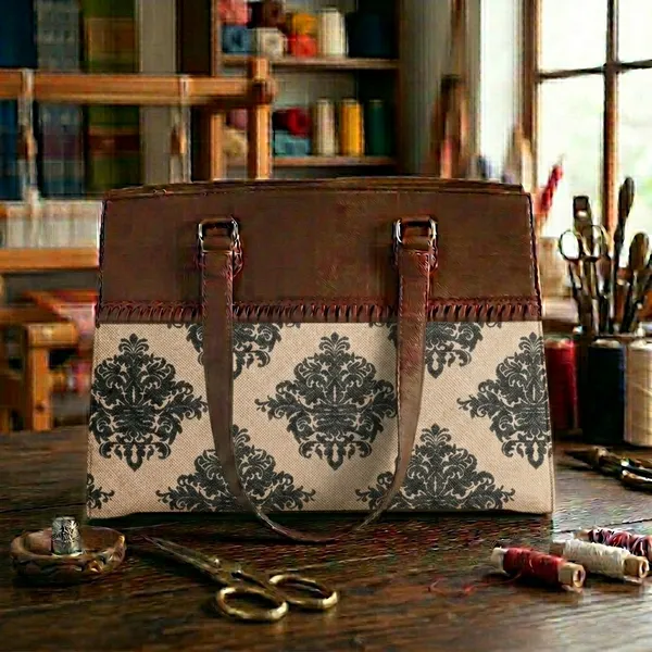 Brown_Canvas_Printed_Tote_Bag_For_Women